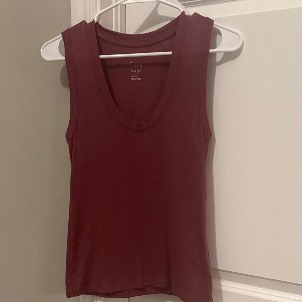 a new day Women's Burgundy Tank Top